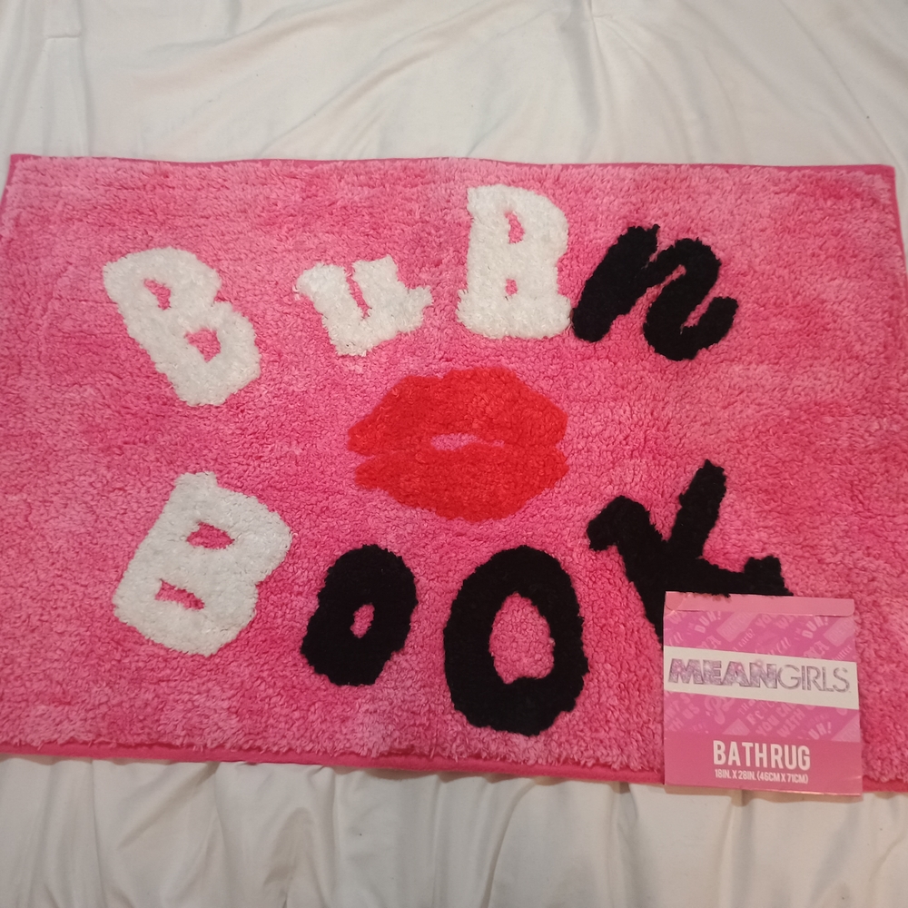 New Lindsay Lohan Mean Girls Pink Burn Book Bath Mat 18x28 - Picture 2 of 5